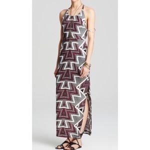 Free People Racerback Maxi Dress Boho Aztec Tribal